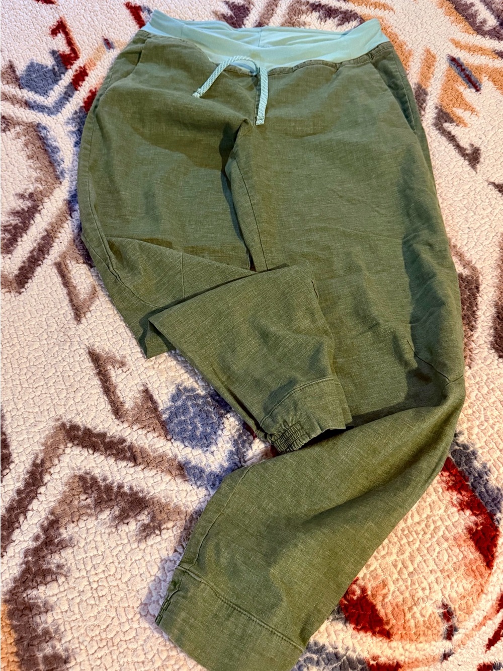 Women’s Olive Green Drawstring Jogger Pants